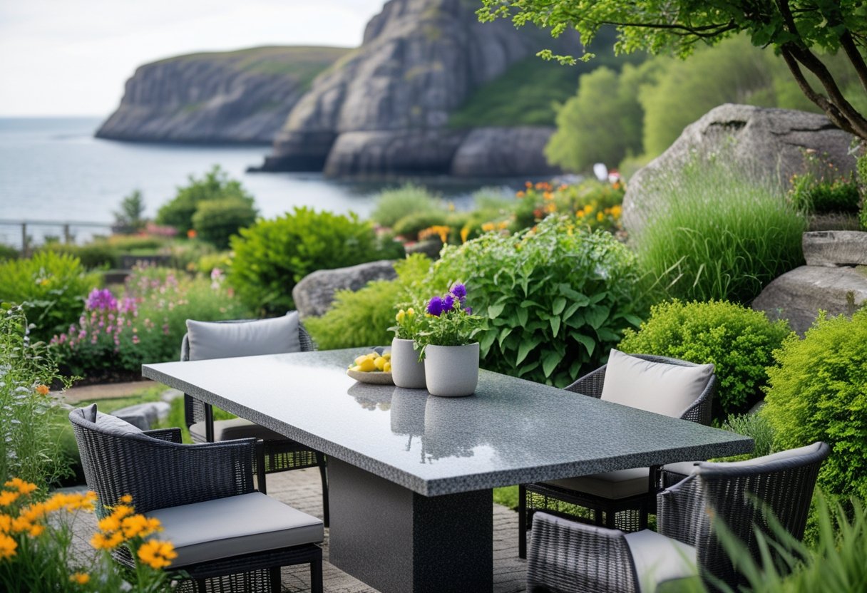 Sådan skaber du en stilfuld have med granitbord på Bornholm